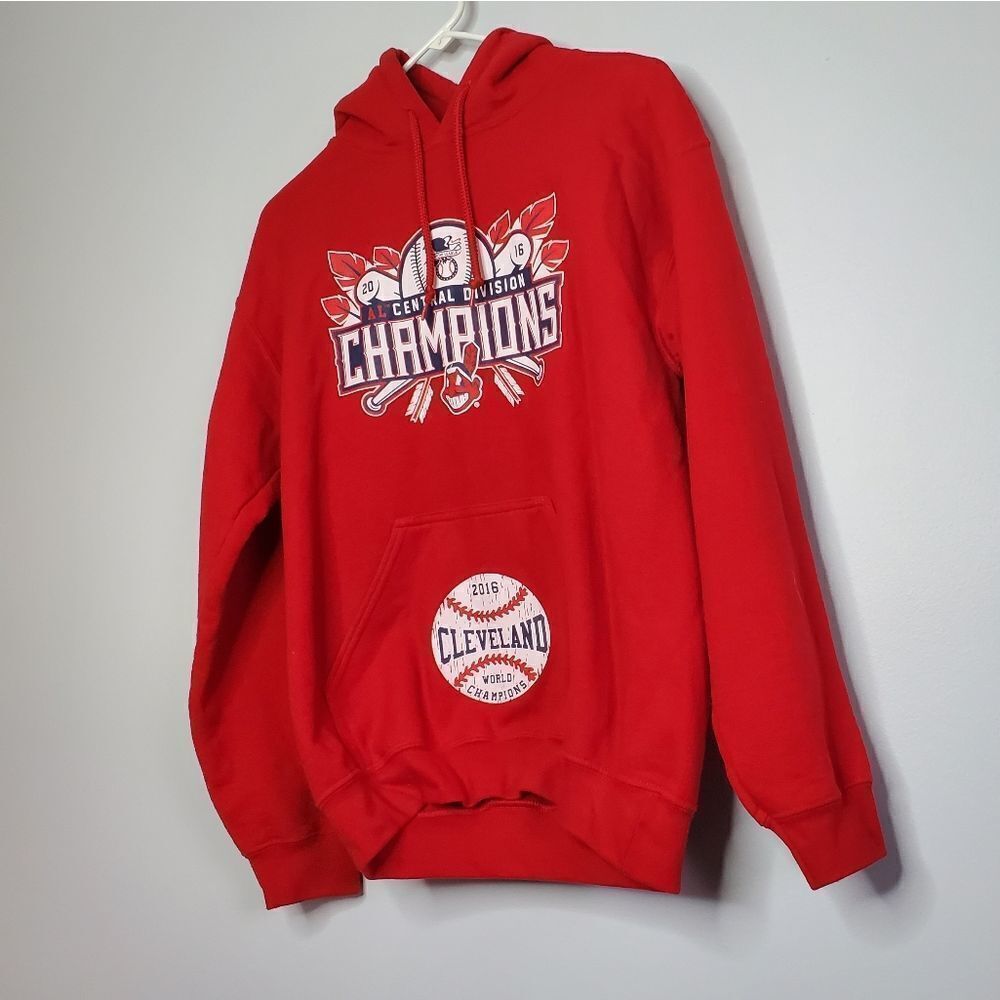 S Cleveland Indians Hoodie 2016 World Champions Red